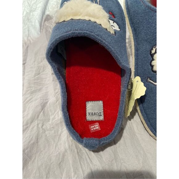 Tofee natural wool felt made in Italy blue with sheep front design SZ 8 - Picture 6 of 11